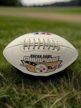 2006 PITTSBURGH STEELERS SUPER BOWL XL CHAMPIONS FULL SIZE DISPLAY FOOTBALL